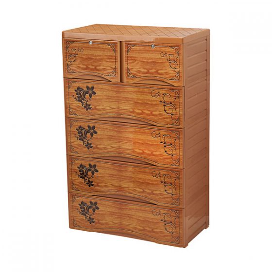 Elegant Woody Wardrobe (Double 5 Drawer) Bengal